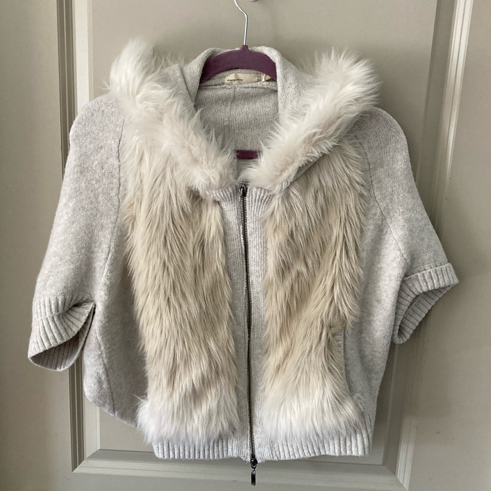 Sleeping on Snow Faux Fur Hooded Sweater